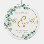 初めてのクリスマスはミスター&ミセス セラミックオーナメント (裏面)