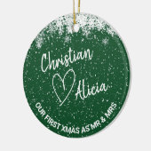 初めてのクリスマスはミセス・グリーン・オーナメント セラミックオーナメント (左)