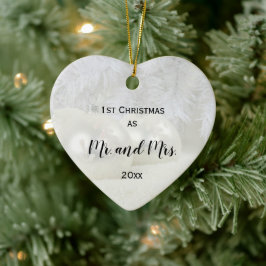 初めてのクリスマスはミセス |冬の結婚式 セラミックオーナメント