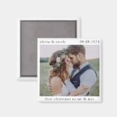 初めてのクリスマスはミセス・結婚フォトキープサケ マグネット (正面/裏面)