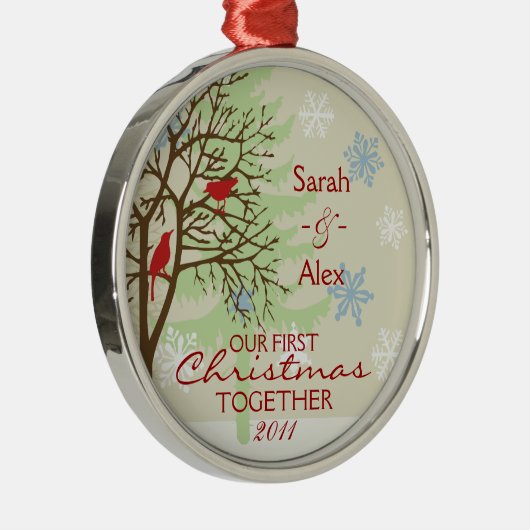 初めてのクリスマスは一緒に飾ります メタルオーナメント (右)