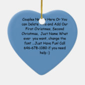 初めてのクリスマスは一緒に2019年のカスタムなORNAMENを浜に引き上げます セラミックオーナメント (裏面)