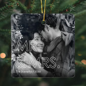 初めてのクリスマスは写真のMr & Mrs. セラミックオーナメント