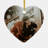 初めてのクリスマスは夫妻 セラミックオーナメント (正面)