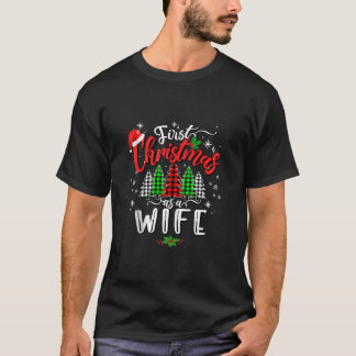 初めてのクリスマスは妻としてカップルクリスマスLigh Tシャツ
