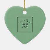 初めてのクリスマスは新しいホーム実在エステートロゴ セラミックオーナメント (裏面)