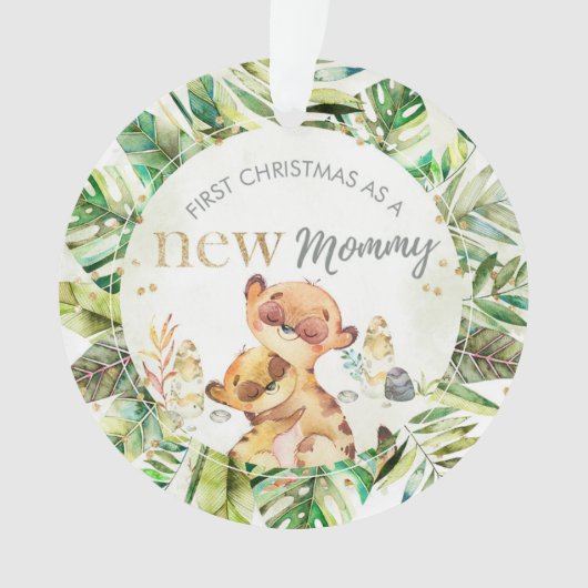 初めてのクリスマスは新しいママミーカート オーナメント (正面)