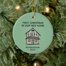 初めてのクリスマスは新しいHome 実在 Estate Client セラミックオーナメント