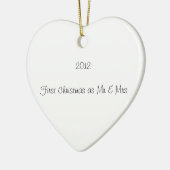 初めてのクリスマスは最近結婚したなカップルのために飾ります セラミックオーナメント (左)