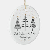 初めてのクリスマスは松の夫妻 セラミックオーナメント (右)
