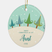 初めてのクリスマスは松パーソナライズされたの木よ セラミックオーナメント (左)