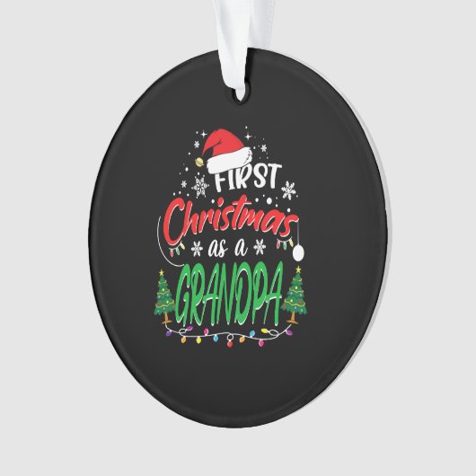 初めてのクリスマスは祖父として オーナメント (正面)