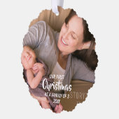 初めてのクリスマスは3人の家族として オーナメントカード (左)