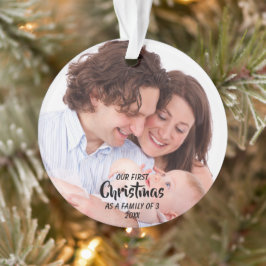 初めてのクリスマスは3人の家族として オーナメント