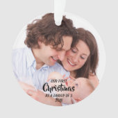 初めてのクリスマスは3人の家族として オーナメント (正面)