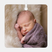 初めてのクリスマスは3人の家族として メタルオーナメント (裏面)