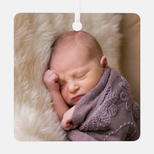 初めてのクリスマスは3人の家族として メタルオーナメント (裏面)