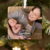 初めてのクリスマスは3人の家族として メタルオーナメント