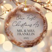 初めてのクリスマスはMrとMrs Baubleの写真 セラミックオーナメント