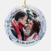 初めてのクリスマスはMr.Mr.Mrs.Holiday Photoとして セラミックオーナメント (裏面)