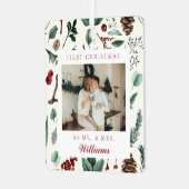 初めてのクリスマスはMr.Mrs.Botanical Photoとして メタルオーナメント (正面左)