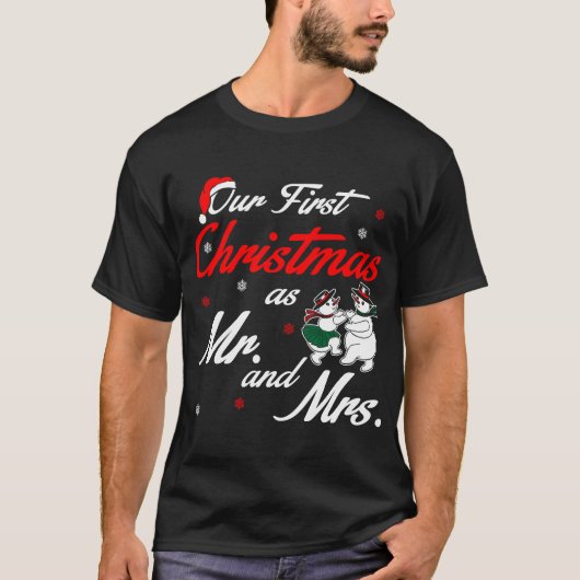 初めてのクリスマスはTシャツ夫妻 Tシャツ (正面)
