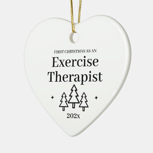 初めてのクリスマスをエクササイズセラピスト セラミックオーナメント (左)