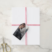 初めてのクリスマスをカップル写真パーソナライズされたとして ギフトタグ (より糸付き)