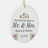 初めてのクリスマスをカップル結婚したオーナメントとして セラミックオーナメント (右)