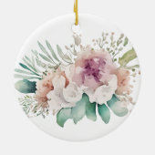 初めてのクリスマスをカップル結婚したオーナメントとして セラミックオーナメント (裏面)