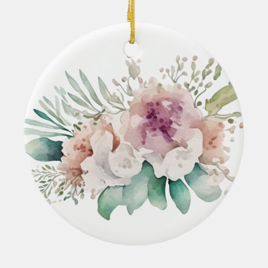 初めてのクリスマスをカップル結婚したオーナメントとして セラミックオーナメント (裏面)