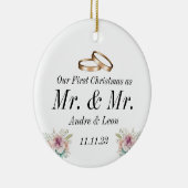 初めてのクリスマスをカップル結婚したオーナメントとして セラミックオーナメント (右)