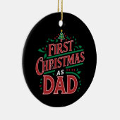 初めてのクリスマスをパパマッチングのクリスマス セラミックオーナメント (右)