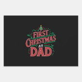 初めてのクリスマスをパパマッチングのクリスマス ラッピングペーパーシート (正面)