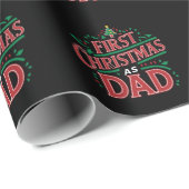 初めてのクリスマスをパパマッチングのクリスマス ラッピングペーパー (ロールコーナー)