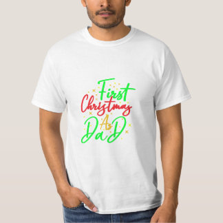 初めてのクリスマスをパパ- Tシャツ