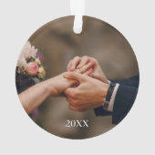 初めてのクリスマスをミスター・ミセス・フォト オーナメント (裏面)