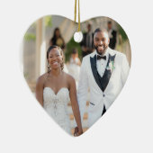 初めてのクリスマスをミセスの写真結婚として セラミックオーナメント (右)