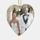 初めてのクリスマスをミセスの写真結婚として セラミックオーナメント (左)