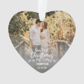 初めてのクリスマスをミセス・ミセス・カスタム2写真 オーナメント (裏面)