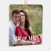 初めてのクリスマスをミニマリストさん写真として セラミックオーナメント (右)