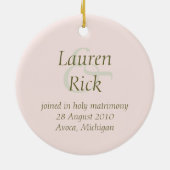 初めてのクリスマスを一緒に結婚- セラミックオーナメント (裏面)