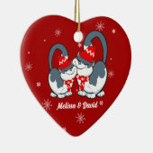 初めてのクリスマスを一緒に。カスタムクリスマスオーナメント セラミックオーナメント (右)