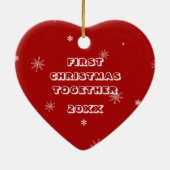 初めてのクリスマスを一緒に。カスタムクリスマスオーナメント セラミックオーナメント (裏面)