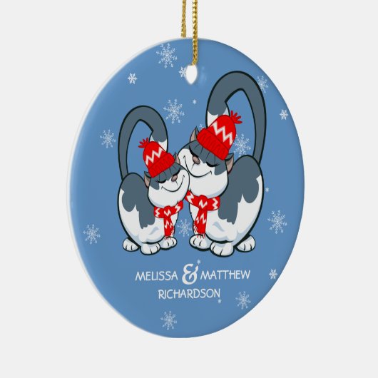 初めてのクリスマスを一緒に。カスタムクリスマス セラミックオーナメント (右)