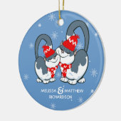 初めてのクリスマスを一緒に。カスタムクリスマス セラミックオーナメント (左)