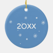 初めてのクリスマスを一緒に。カスタムクリスマス セラミックオーナメント (裏面)
