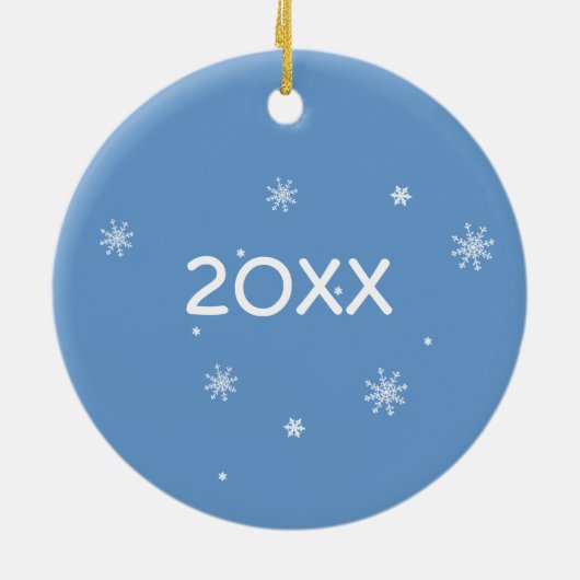 初めてのクリスマスを一緒に。カスタムクリスマス セラミックオーナメント (裏面)
