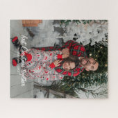 初めてのクリスマスを一緒に 面白い写真 名前 ジグソーパズル (横)