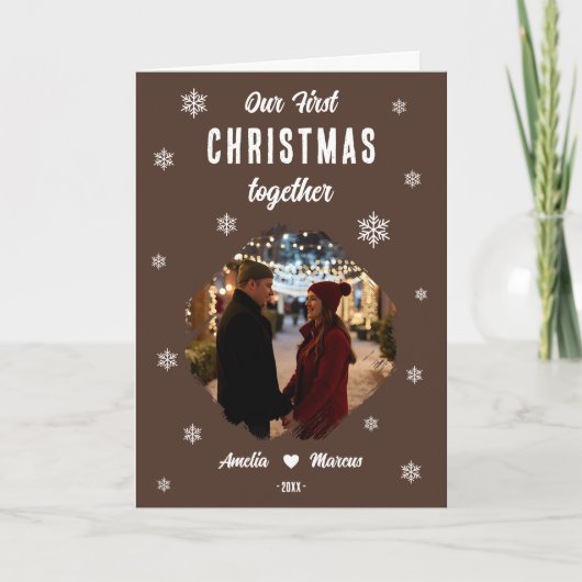 初めてのクリスマスを一緒に Photo シーズンカード (正面)